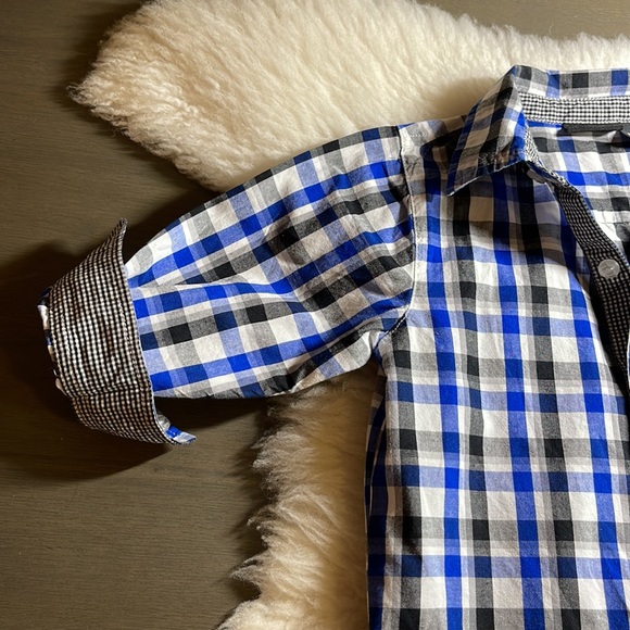Calvin Klein Jeans, Boy’s Plaid Button Down Shirt - Picture 4 of 14